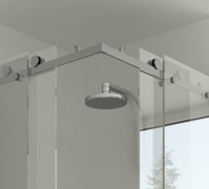 Dusche mit Schiebetür