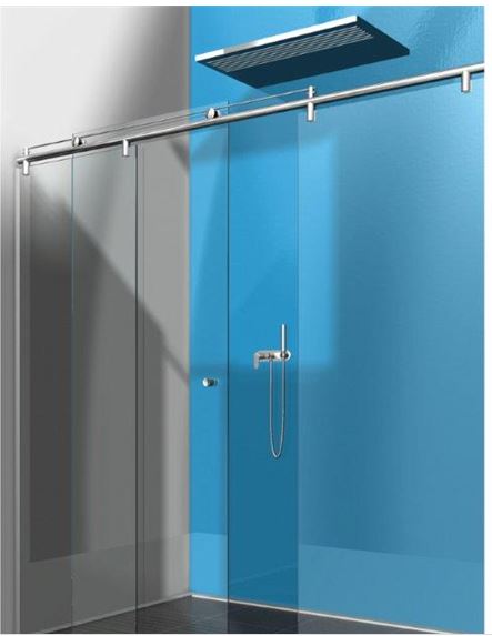 Dusche mit Schiebetür